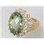 10K, 14K or 18K Gold Ladies Ring, Green Amethyst (Prasiolite), R270