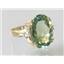 10K, 14K or 18K Gold Ladies Ring, Green Amethyst, R269