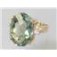 10K, 14K or 18K Gold Ladies Ring, Green Amethyst, R269