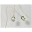14k Gold Threader Earrings, Green Amethyst, E003