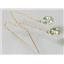 14k Gold Threader Earrings, Green Amethyst, E005