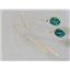 14k Gold Threader Earrings, Paraiba Topaz, E005