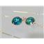 14k Gold Threader Earrings, Paraiba Topaz, E005