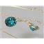 14k Gold Threader Earrings, Paraiba Topaz, E005