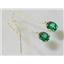 14k Gold Threader Earrings, Russian Nanocrystal Emerald, E103