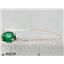 14k Gold Threader Earrings, Russian Nanocrystal Emerald, E103