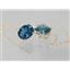 E103, Quantum London Blue Topaz 14k  Earrings, 6 cts