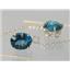 E103, Quantum London Blue Topaz 14k  Earrings, 6 cts