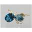 14k Gold Leverback Earrings, Quantum Cut London Blue Topaz, E107