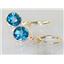 14k Gold Leverback Earrings, Neptune Garden Topaz, E111