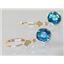 14k Gold Leverback Earrings, Neptune Garden Topaz, E111