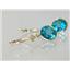 14k Gold Leverback Earrings, Paraiba Topaz, E111