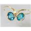 14k Gold Leverback Earrings, Paraiba Topaz, E111