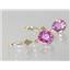 14k Gold Leverback Earrings, Pure Pink Topaz, E111