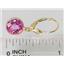 14k Gold Leverback Earrings, Pure Pink Topaz, E111