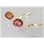 14k Gold Leverback Earrings, Twilight Fire Topaz, E111