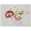14k Gold Leverback Earrings, Twilight Fire Topaz, E111