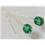 14k Gold Threader Earrings, Russian Nanocrystal Emerald, E205