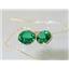 14k Gold Threader Earrings, Russian Nanocrystal Emerald, E205