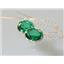 14k Gold Threader Earrings, Russian Nanocrystal Emerald, E205
