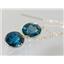 14k Gold Threader Earrings, London Blue Topaz, E205