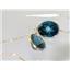 14k Gold Threader Earrings, London Blue Topaz, E205