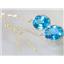 14k Gold Threader Earrings, Swiss Blue Topaz, E205