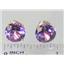 14k Gold Post Earrings, Amethyst, E212
