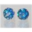 14k Gold Post Earrings, Neptunes Garden Topaz, E212