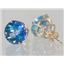 14k Gold Post Earrings, Neptunes Garden Topaz, E212