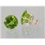 14k Gold Post Earrings, Peridot Topaz, E212