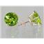 14k Gold Post Earrings, Peridot Topaz, E212