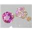 14k Gold Post Earrings, Pure Pink Topaz, E212