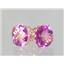 14k Gold Post Earrings, Pure Pink Topaz, E212