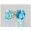14k Gold Post Earrings, Swiss Blue Topaz, E212