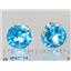 14k Gold Post Earrings, Swiss Blue Topaz, E212