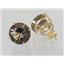 14k Gold Post Earrings, Smoky Quartz, E212