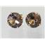 14k Gold Post Earrings, Smoky Quartz, E212