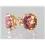 14k Gold Post Earrings, Twilight Fire Topaz, E212