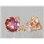 14k Gold Post Earrings, Twilight Fire Topaz, E212
