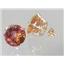 14k Gold Post Earrings, Twilight Fire Topaz, E212