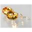 14k Gold Leverback Earrings, Citrine, E407