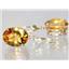 14k Gold Leverback Earrings, Citrine, E407