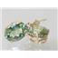 14k Gold Leverback Earrings, Green Amethyst, E407