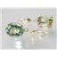14k Gold Leverback Earrings, Green Amethyst, E407