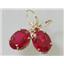 14k Gold Leverback Earrings, Created Ruby, E407