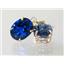 14k Gold Leverback Earrings, Created Blue Sapphire, E407