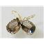 14k Gold Leverback Earrings, Smoky Quartz, E407