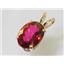 P004, Crimson Topaz 14k Gold Pendant