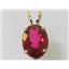 P004, Crimson Topaz 14k Gold Pendant
